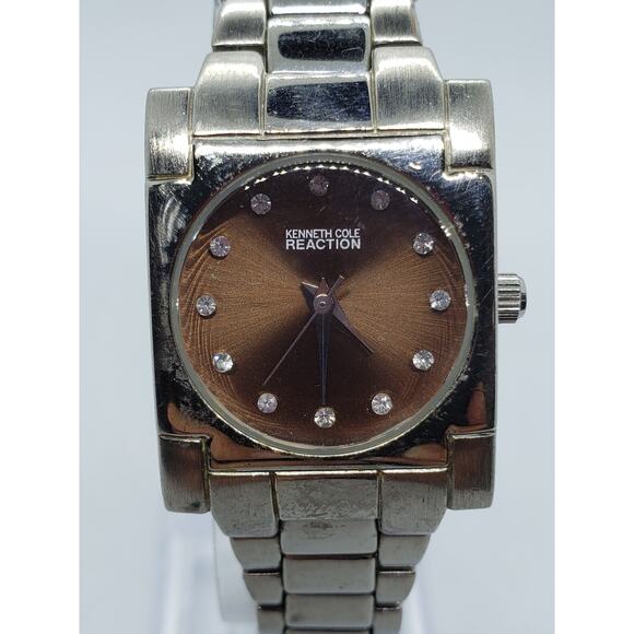 Kenneth Cole Reaction F3562621. Square brown iridescent face, Working Watch - Picture 1 of 9